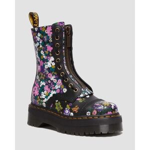 Dr. Martens Sinclair Hi Platform Floral Leather Boots Women's 7 Lace Zip NWT
